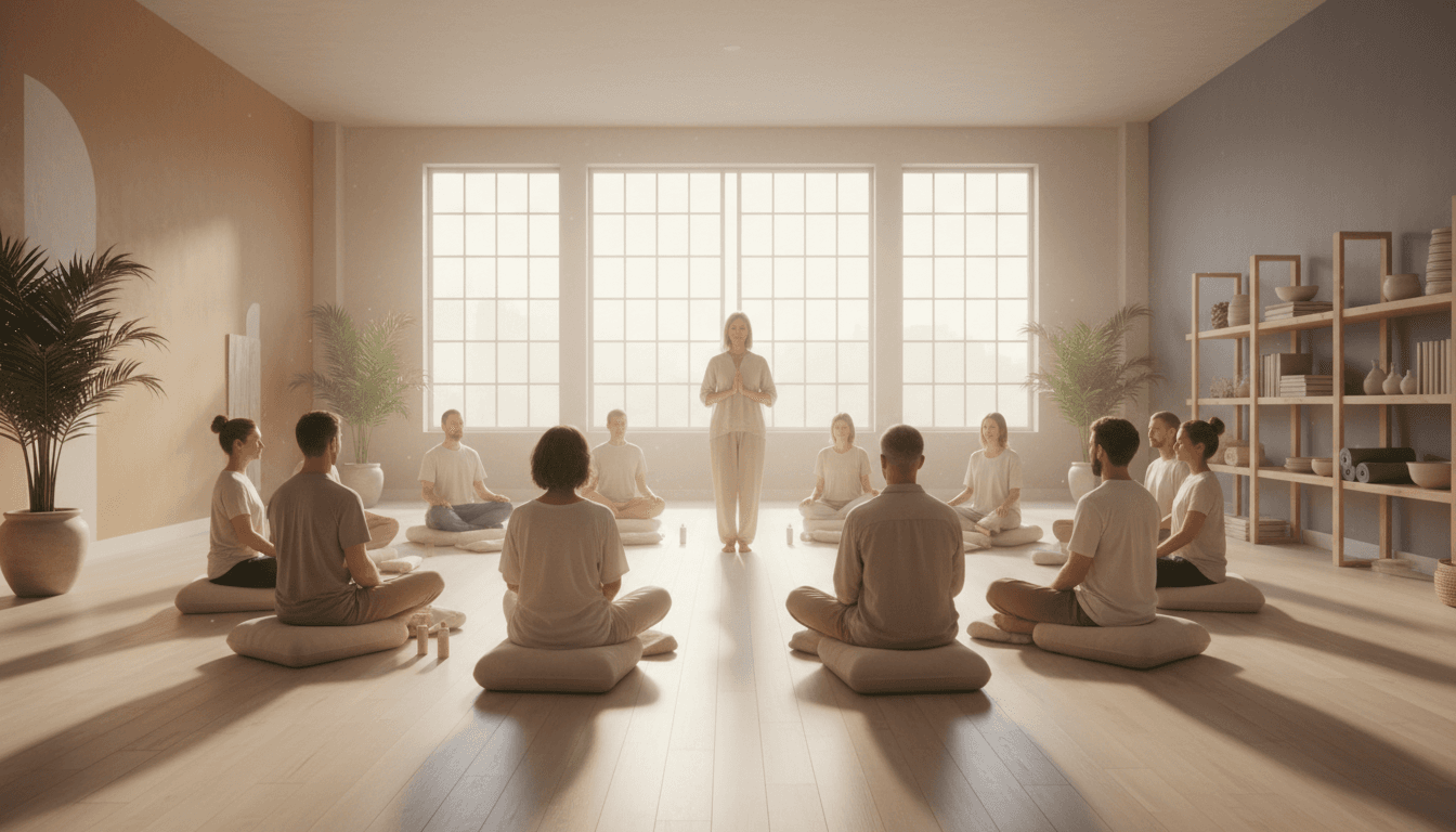 Workshop group meditation session