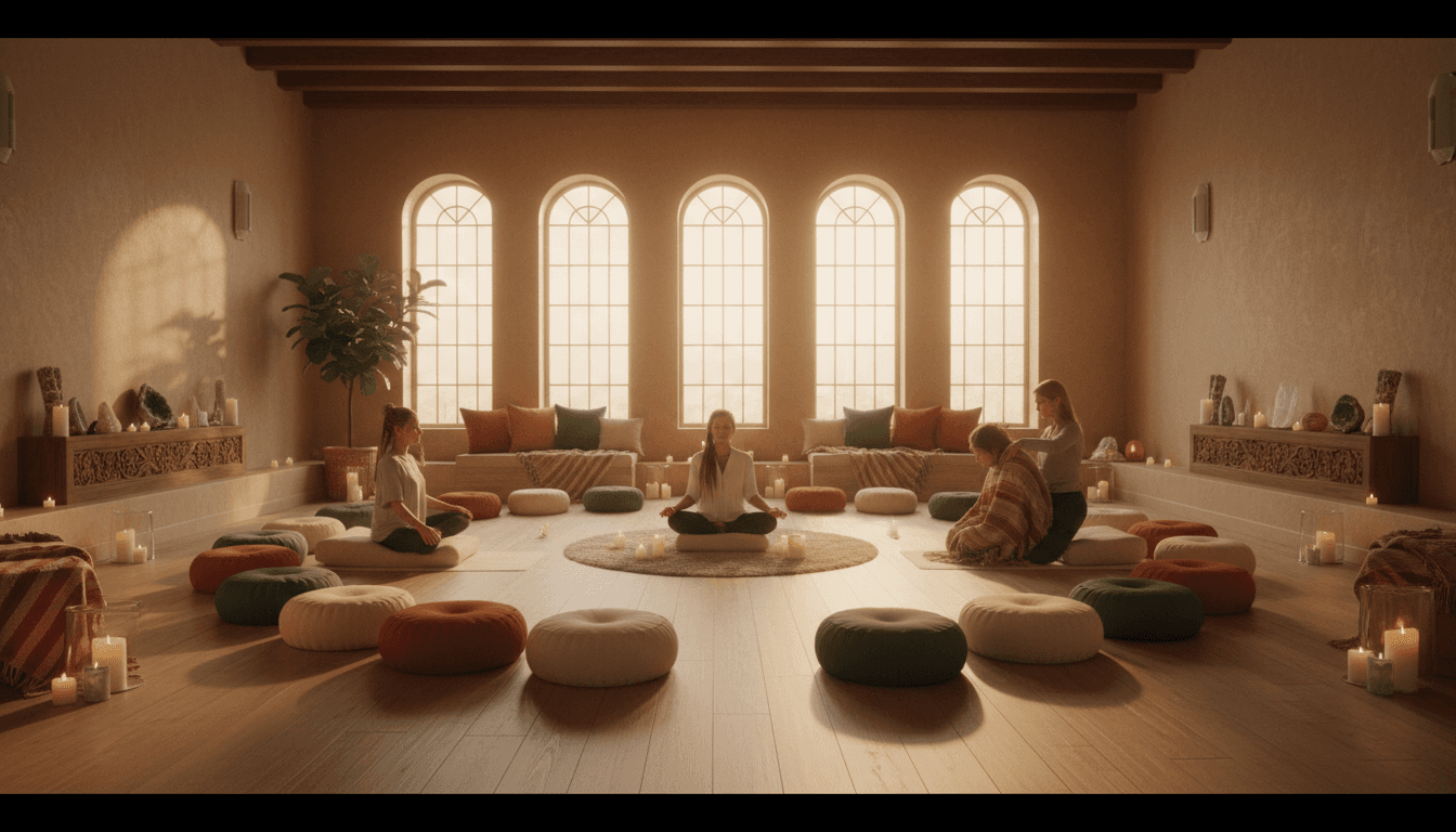 Spiritual director in peaceful meditation space